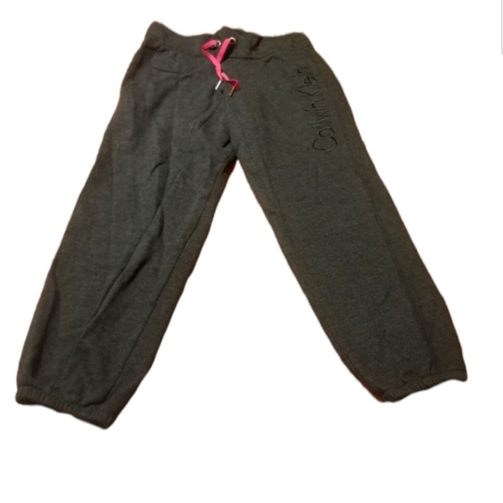 Calvin Klein Joggers Womens Size Small Adjustable Tie Black Athlesiure